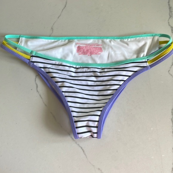 Victoria Secret Multi-Colored Striped Swim Bottoms - Picture 1 of 5